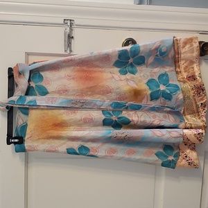 Darn Good Yarn Tea Length Sari Wrap Skirt